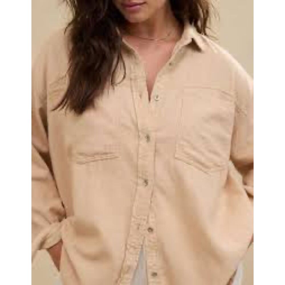 Aerie Anytime Fave Flannel Button Down Shirt | Size: Small